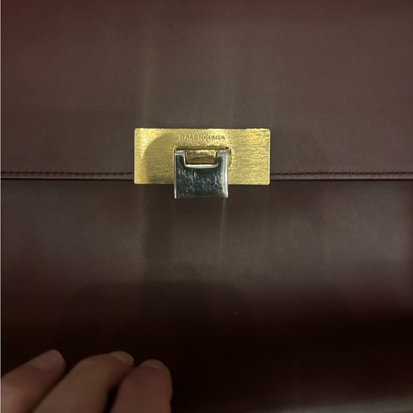 Balenciaga Le Dix top handle bag in burgundy - Picture 2 of 8
